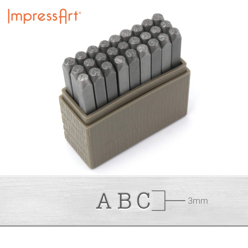 ImpressArt - Basic Typewriter Uppercase 3mm Metal Stamp Letter Set for Metal Stamping Projects and Jewelry Stamping - Image 2